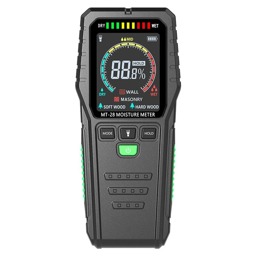 Portable Moisture Detector For Walls And Softwood With Lcd Alarm