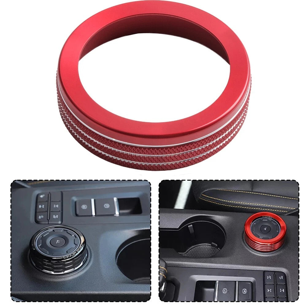 Add A Touch Of Class With Red Alloy Console Drive Mode Knob Trim Cover