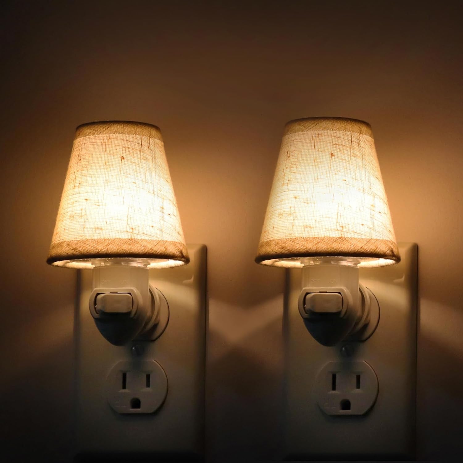Vintage Plug in Night Light with Switch, 2-Pack 0.5w Led Night Lights
