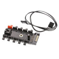 4pin Pwm Cooler Fan Hub Splitter 1 To 10 Extension Sata Power Supply