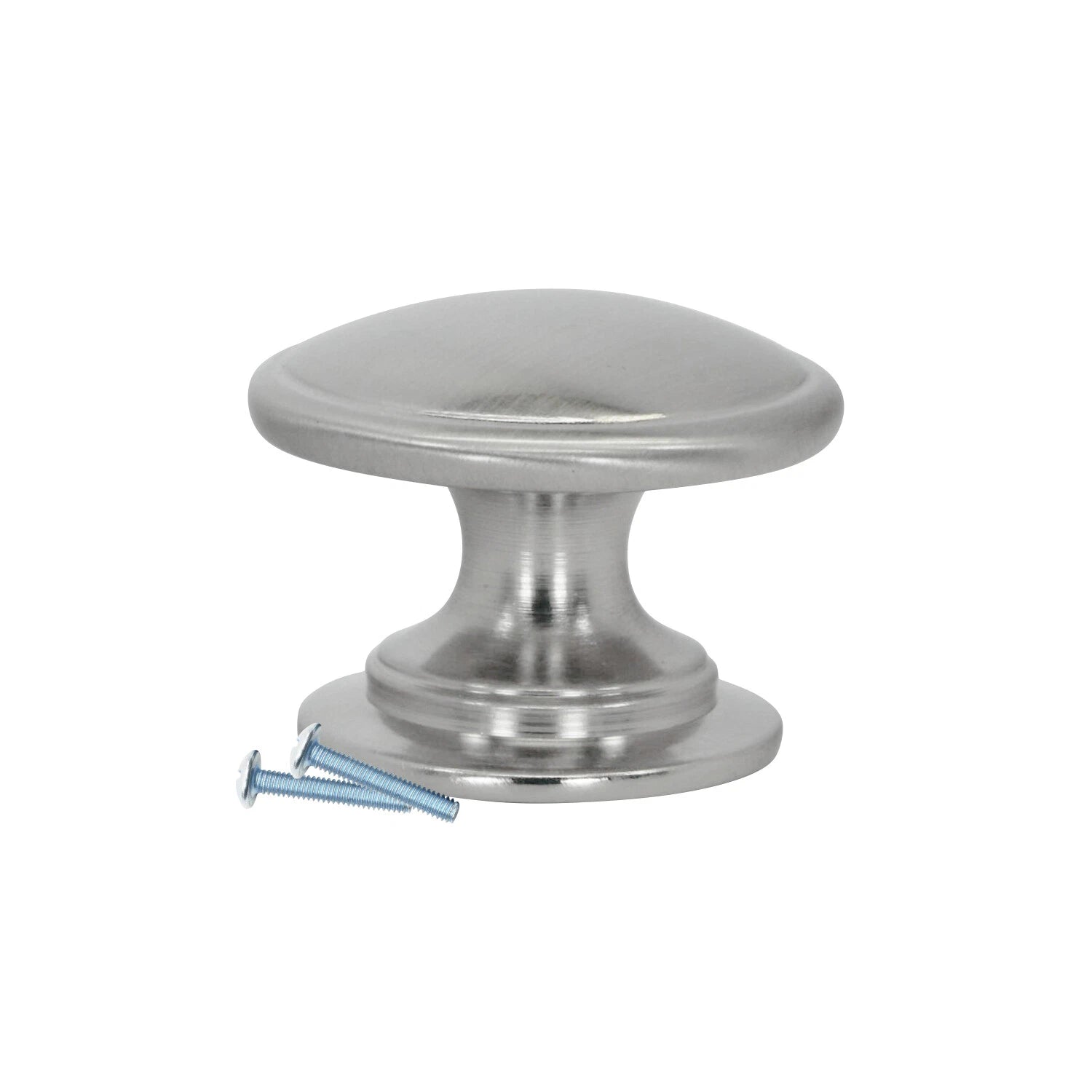 10 Rok Classic Mushroom Top Brushed Nickel Kitchen Cabinet Knob