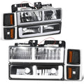 Fit 94-00 Chevy C/k F-LED Drl Headlight+bump<wbr/>er | Built Supply Co