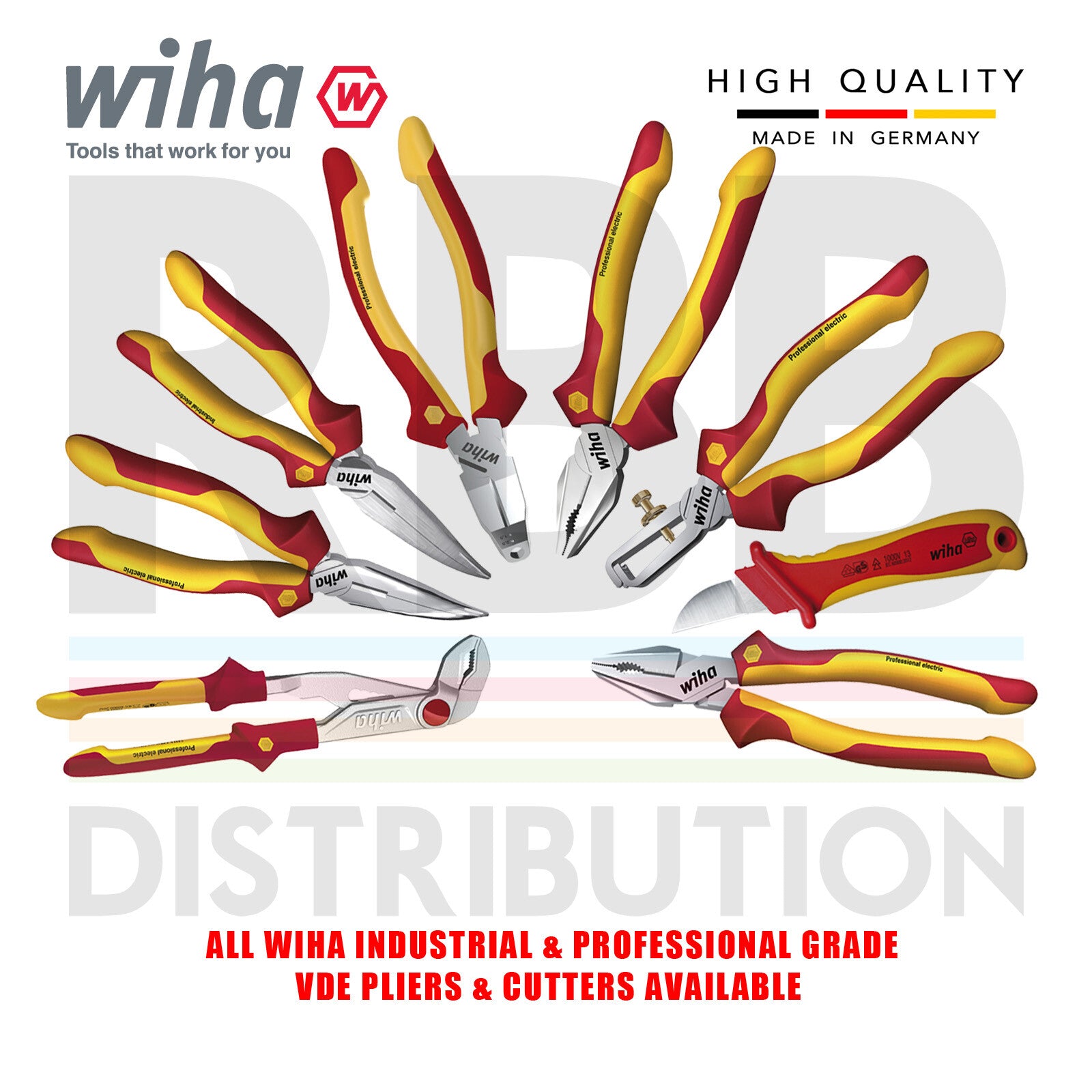 Wiha Electricians Pliers VDE Cutters Professional by Wiha