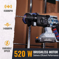WORKPROX 20V SDS-Plus Cordless Rotary Hammer Drill 7/8" Brushless w/4.0A Battery
