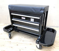 3 Drawers Padded Mechanic Stool Rolling Tool Chest Box by Unbranded