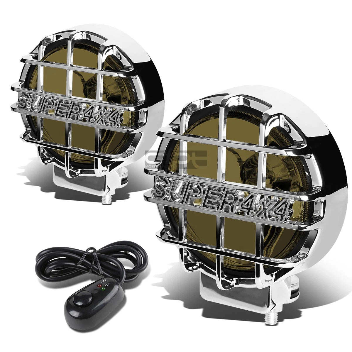6" Round Bull Bar Fog Light Lamps Smoke Lens Chrome | Built Supply Co