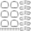 6* D-ring Tie Down Anchors 1/4" Heavy Duty Stainless Steel Trailer