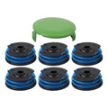 Spool Replacement Set 6 Spools And 1 Cap For Greenworks Trimmers