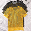 Mesh See Through Men Tshirt Fishnet Short Sleeve | Built Supply Co