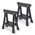 Black 1000 Lbs Foldable Handy Bench Saw Horse Pair Hot Working Steel