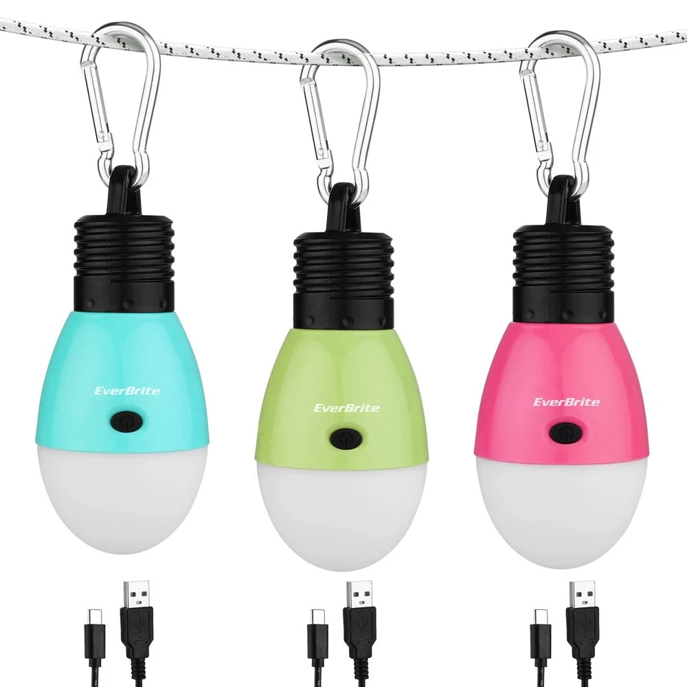 Rechargeable Camping Light Tent Lantern 3 Lighting Modes Hanging Tent