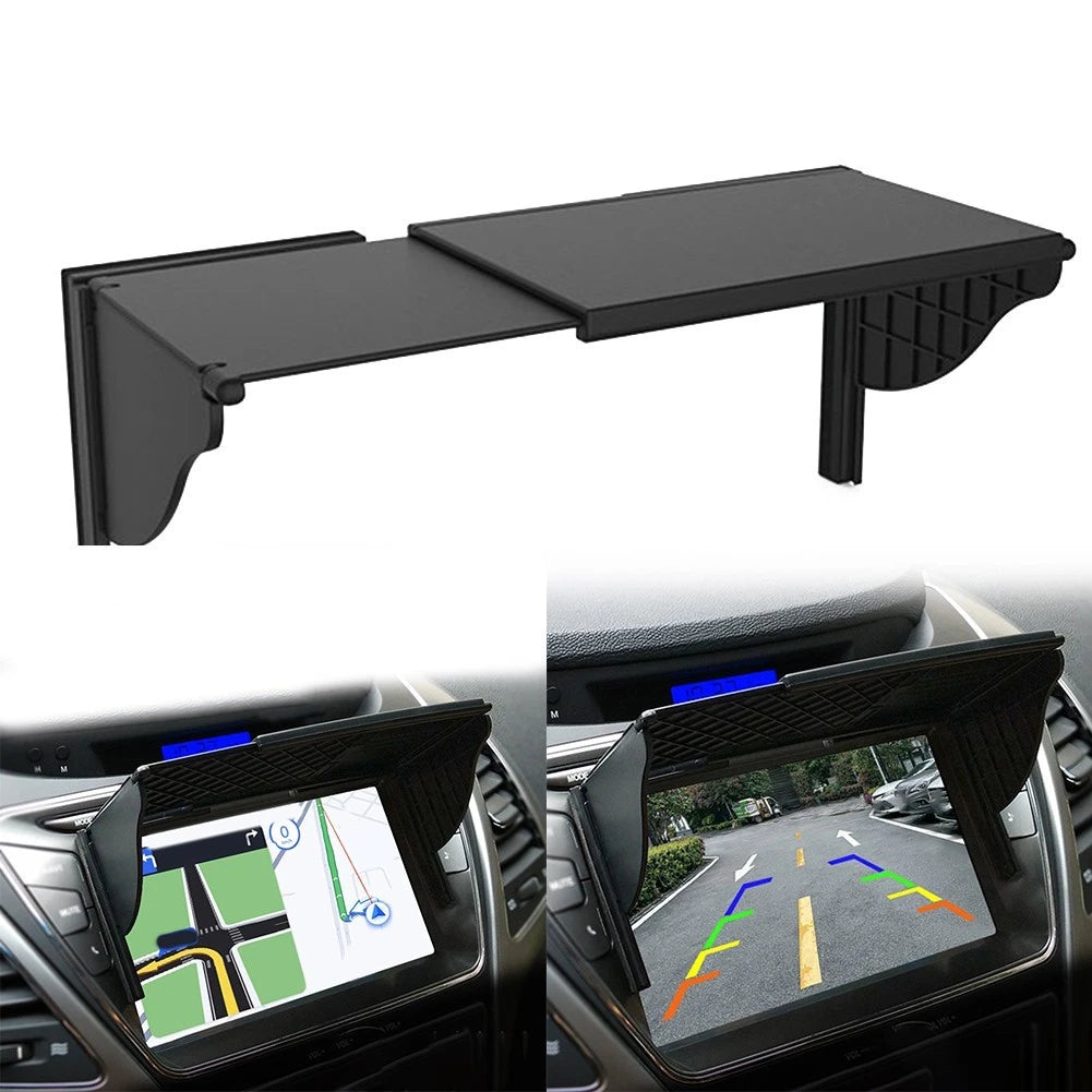 Vehicle Gps Sunshade Visor Lens Hood Cover With Two Stage Adjustable