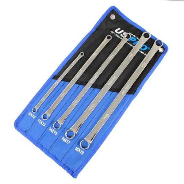 Us Pro Extra Long Ring Spanner Set Aviation Double Ended Spanners