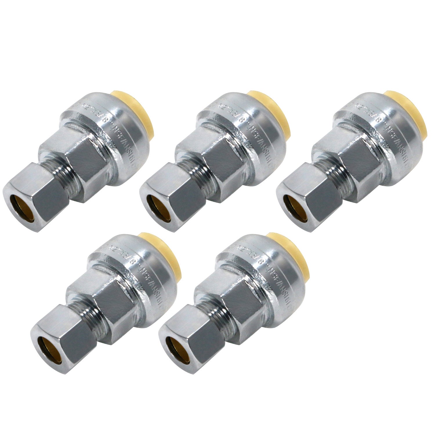 XFITTING 1/2" OD Compression Adapter 5 Pack