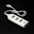 White 4 Port Usb 2.0 Multi Hub Splitter Expansion Desktop Pc Laptop
