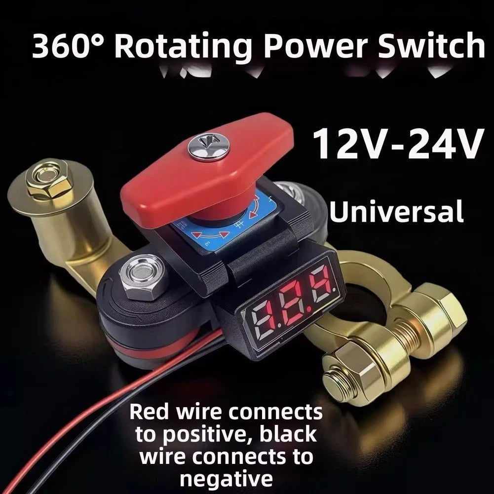 Voltage Meter 12V 24V Switch Fits Most Terminals For Supports