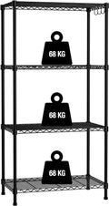 WORKPRO Storage Shelves, 4 Tier Metal Shelving Unit, Garage Wire Rack Adjustable