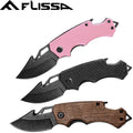Flissa 2.5" Mini Folding Pocket Knife Stainless Steel Edc Drop Point
