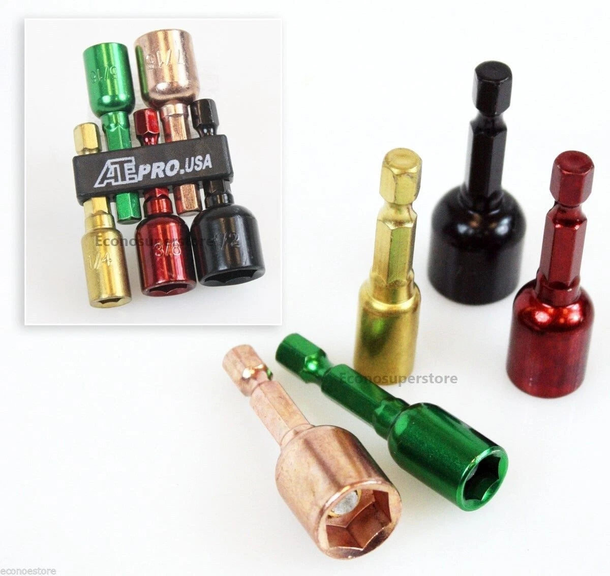 Quick Change Magnetic Nut Setter Set Driver Tool 1/4" Shank