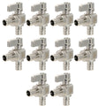 XFITTING 1/2" PEX B x 1/2" Angle Stop Valve 10 Pack