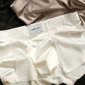 Men Seamless Satin Trunks Ice Silk Boxer Shorts With U Convex Support