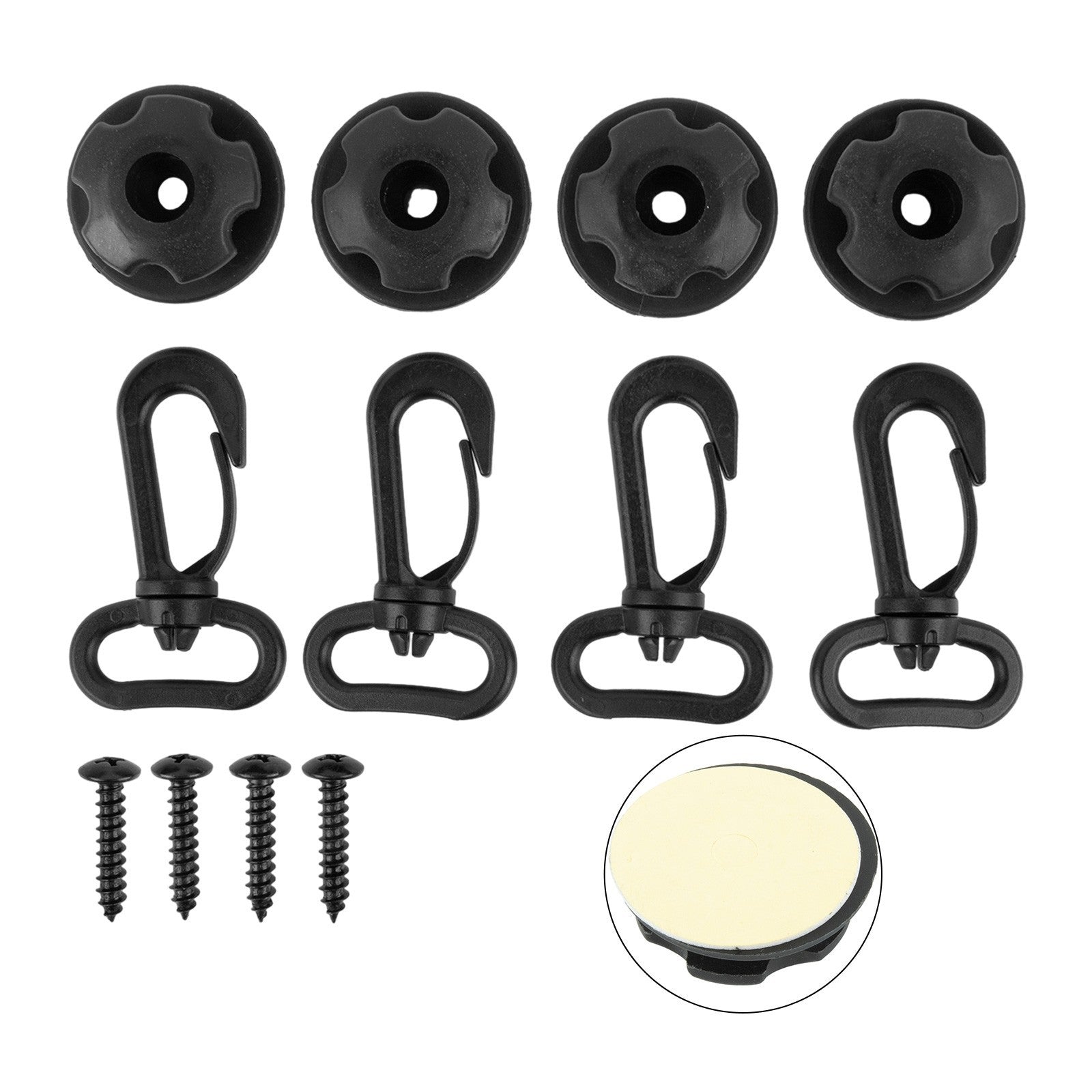 Interior Trim Hooks 4pcs Black