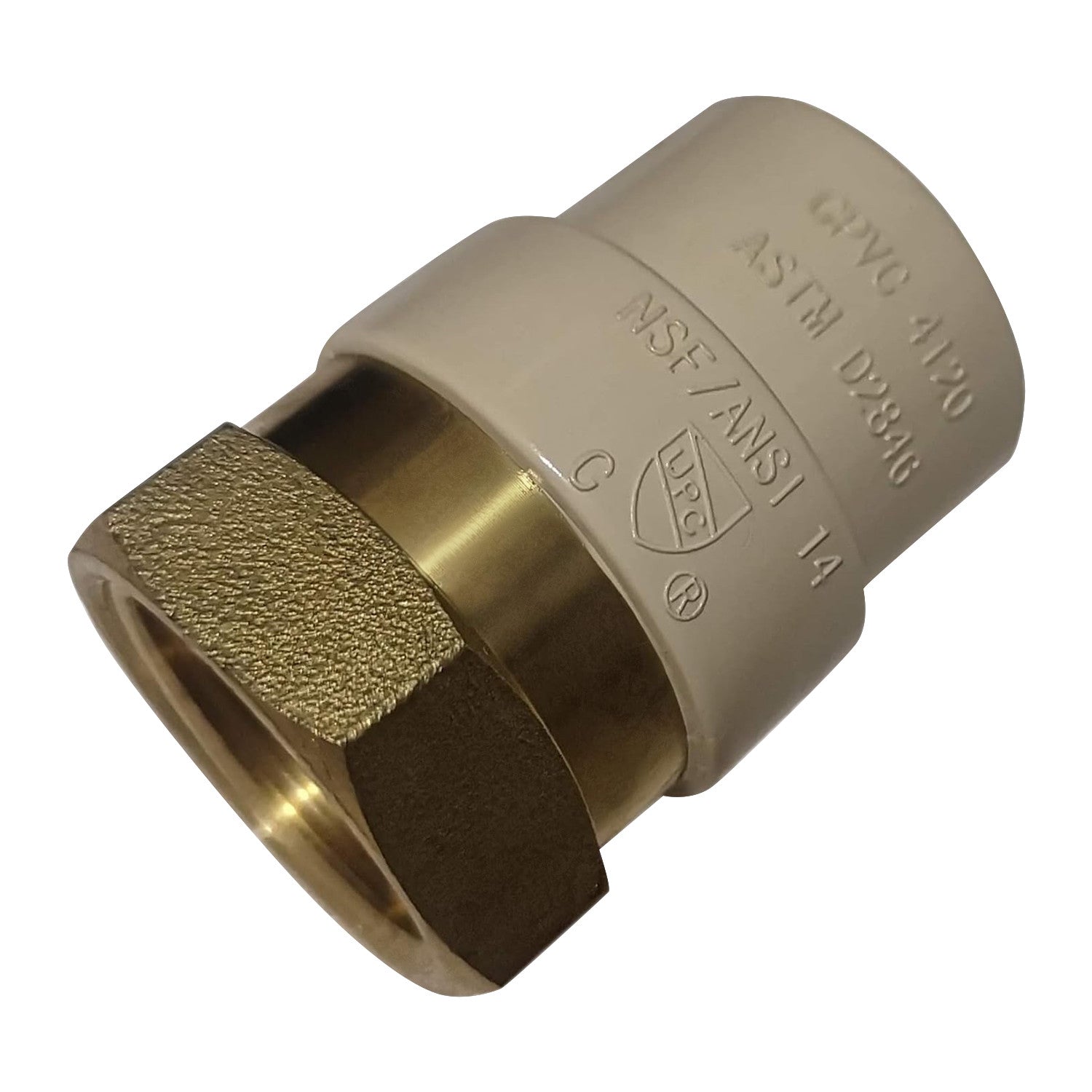 1 Pack XFITTING 3/4" Female NPT x 3/4" CPVC Adapter, Le