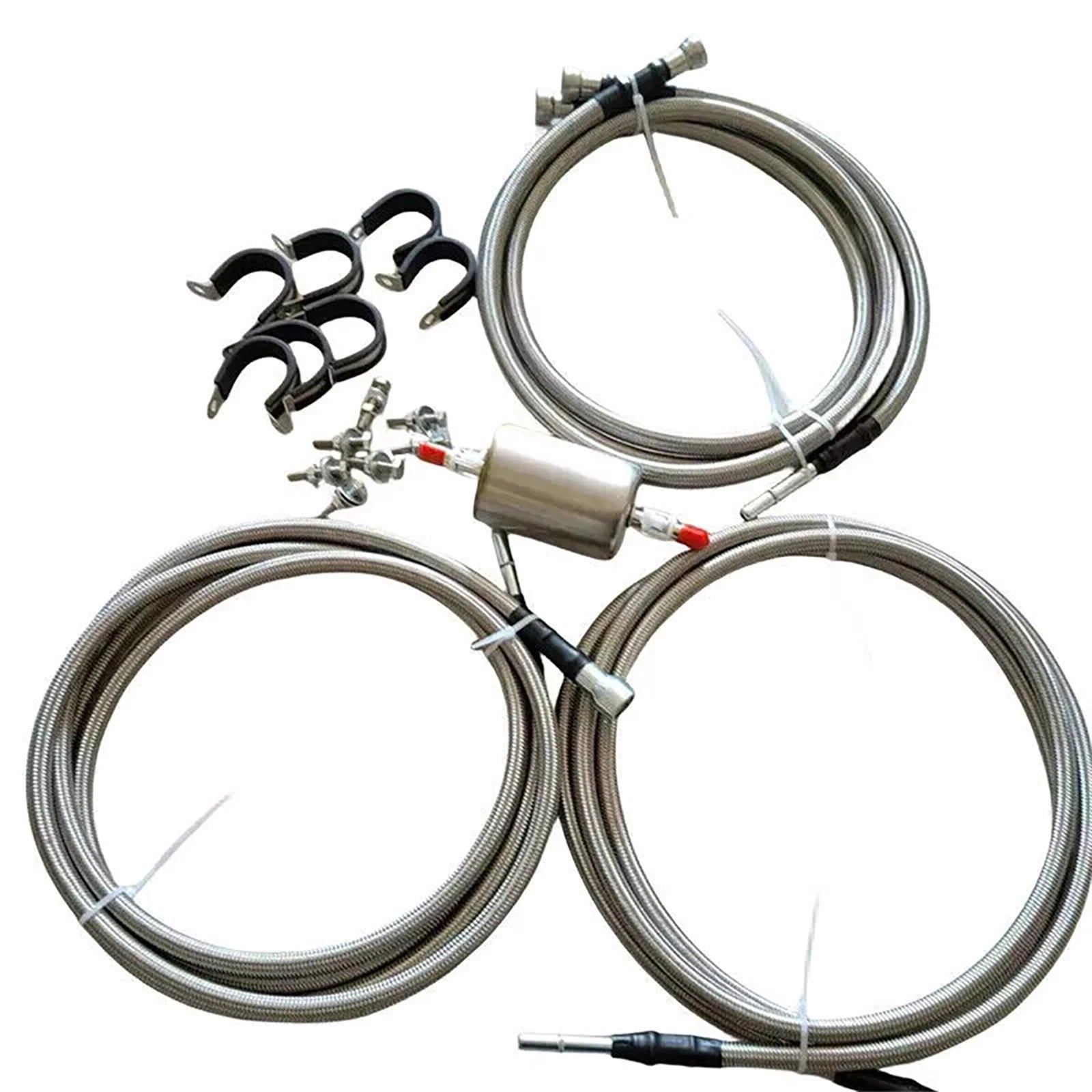 1set Ss Braided Fuel Lines Accessories For Gmc For | Built Supply Co