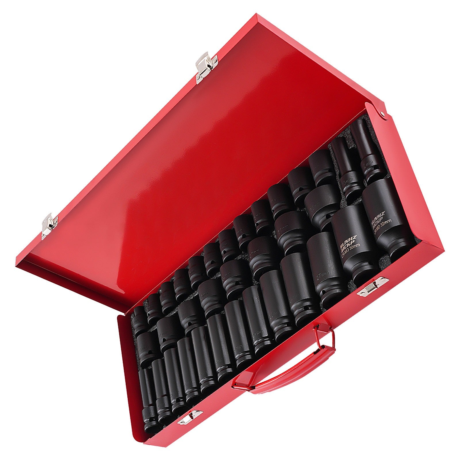 35pc 1/2-Inch Deep Impact Socket Set 6 Point Metric 8–32mm