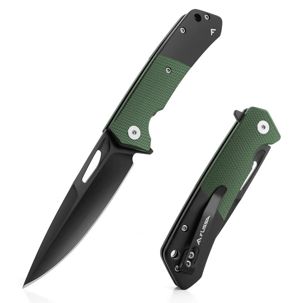 Flissa Folding Pocket Knife Sandvik 14c28n Blade Knife With
