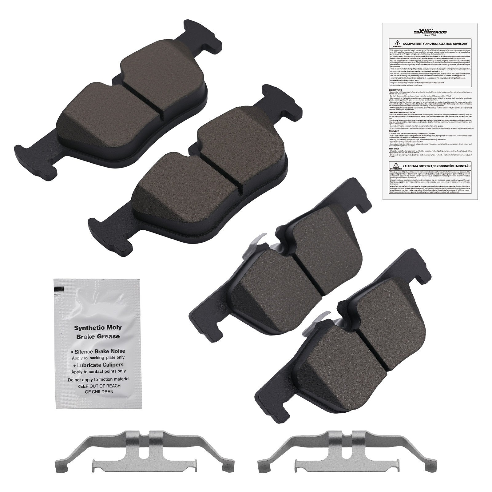 Rear Brake Pads Kit for BMW 228i 230i 320i 328d 328i 330i 428i 430i