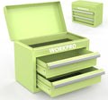 Workpro Mini Metal Tool Box With 2 Drawers And Top Storage With