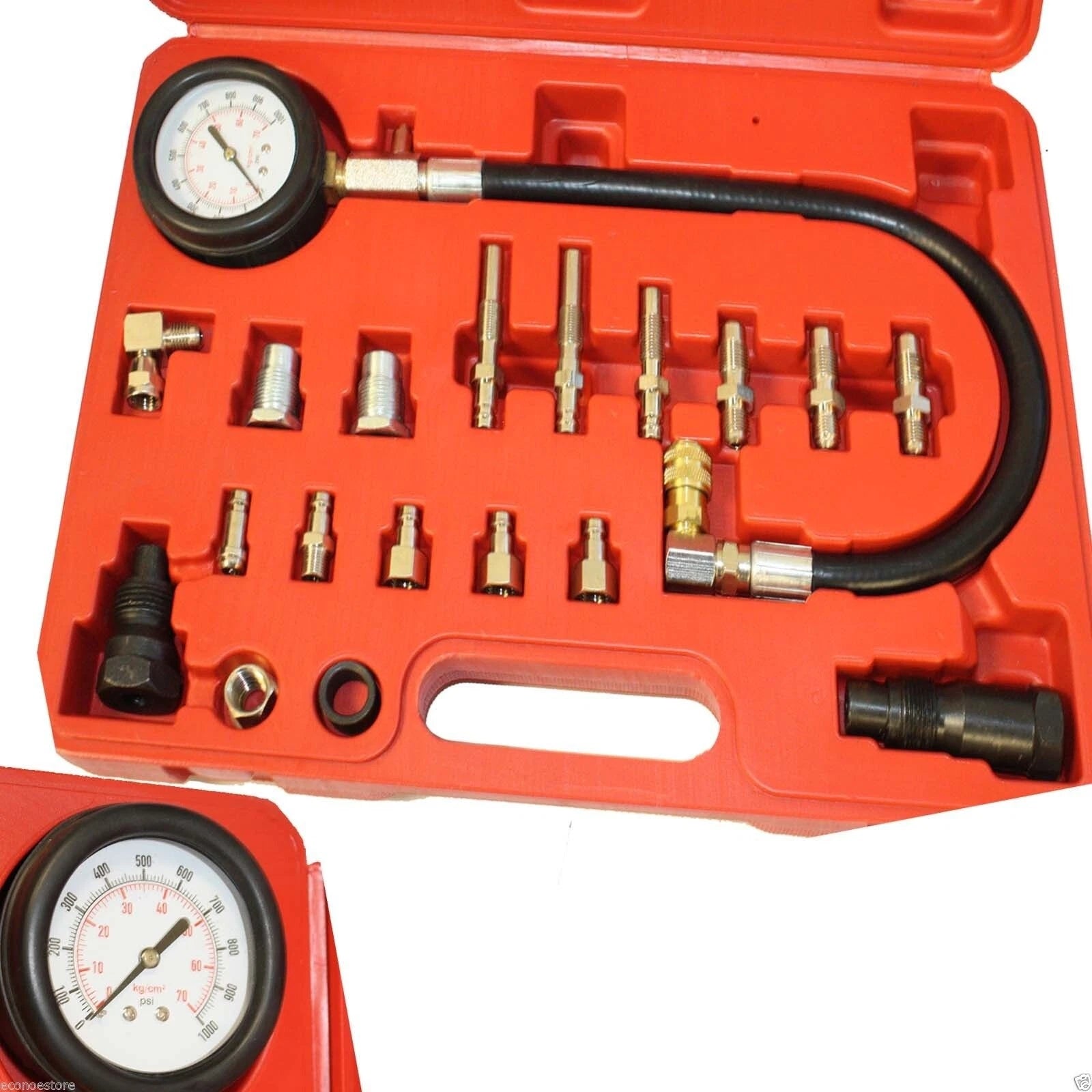 Diesel Engine Compression Cylinder Pressure Tester Gauge Kit