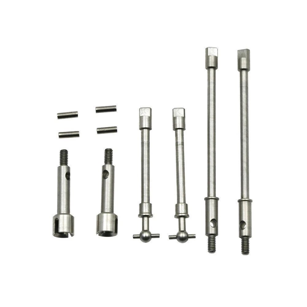 1 Pair Silver Stainless Steel Cvd Shaft Drive For Axial Scx24 90081
