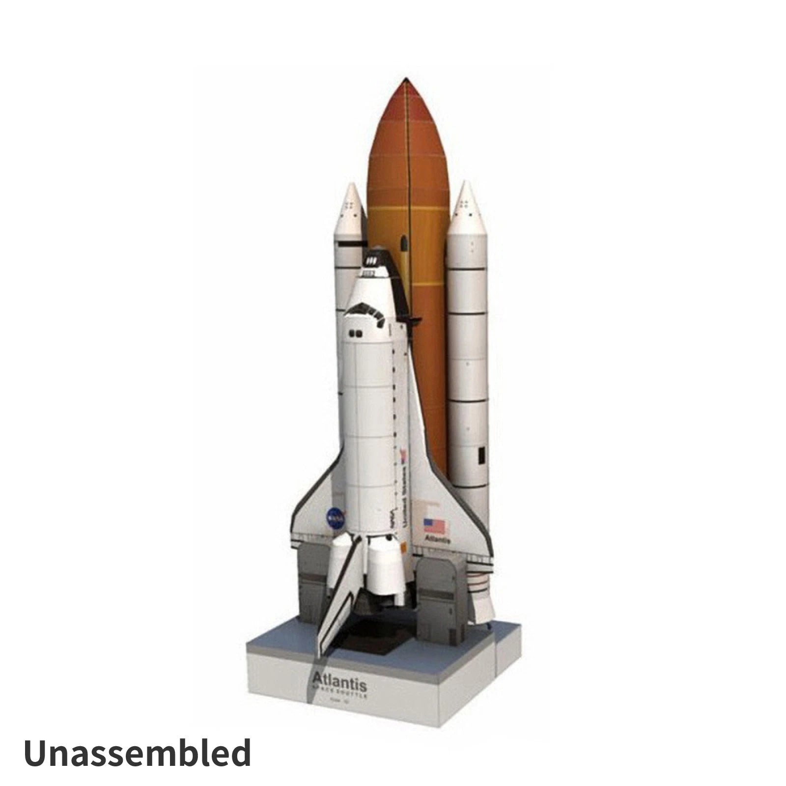 1/150 Space Shuttle Atlantis Paper Model Handmade Space Rocket Craft