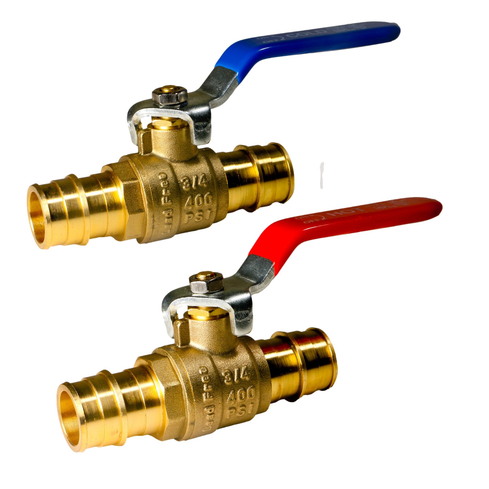2 Pack  XFITTING Pex A Ball Valve, 3/4", One of Each F1