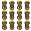 12 Pack XFITTING 3/4" x 3/4" Push Fit Coupling, Lead Fr