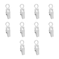 White Plastic Laundry Swivel Hook Clips Clothes Pin Retail Fixture
