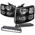 Black Housing Headlight+clea<wbr/>r Turn Signal+LED | Built Supply Co