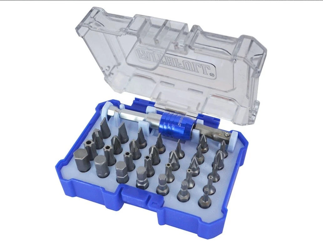Faithfull UK 32pc Quick Change S2 Bit: Hex Pozi Phillips Slot Star Tamperproof