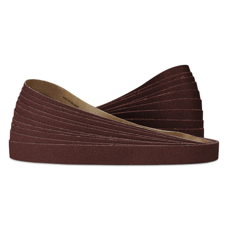 1/2" x 18" 180 Grit Aluminum Oxide Metal & Wood Sanding Belts .5" Inch