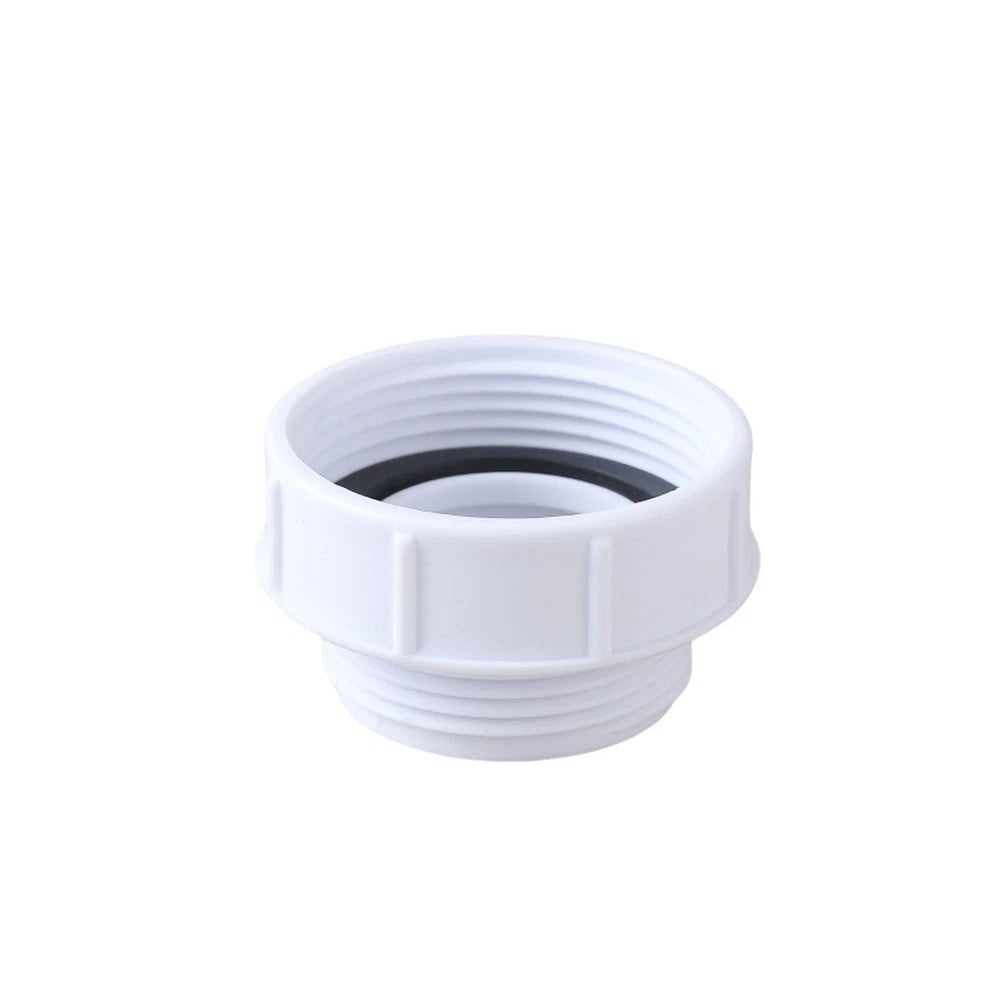 White Pp Plumbing Adapter Converts 1-1/2 Inch Drain To 1-1/4 Inch