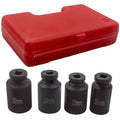 4PC 1/2" Drive Spindle Axle Nut Socket 12 Point 30mm 32mm 34mm 36mm