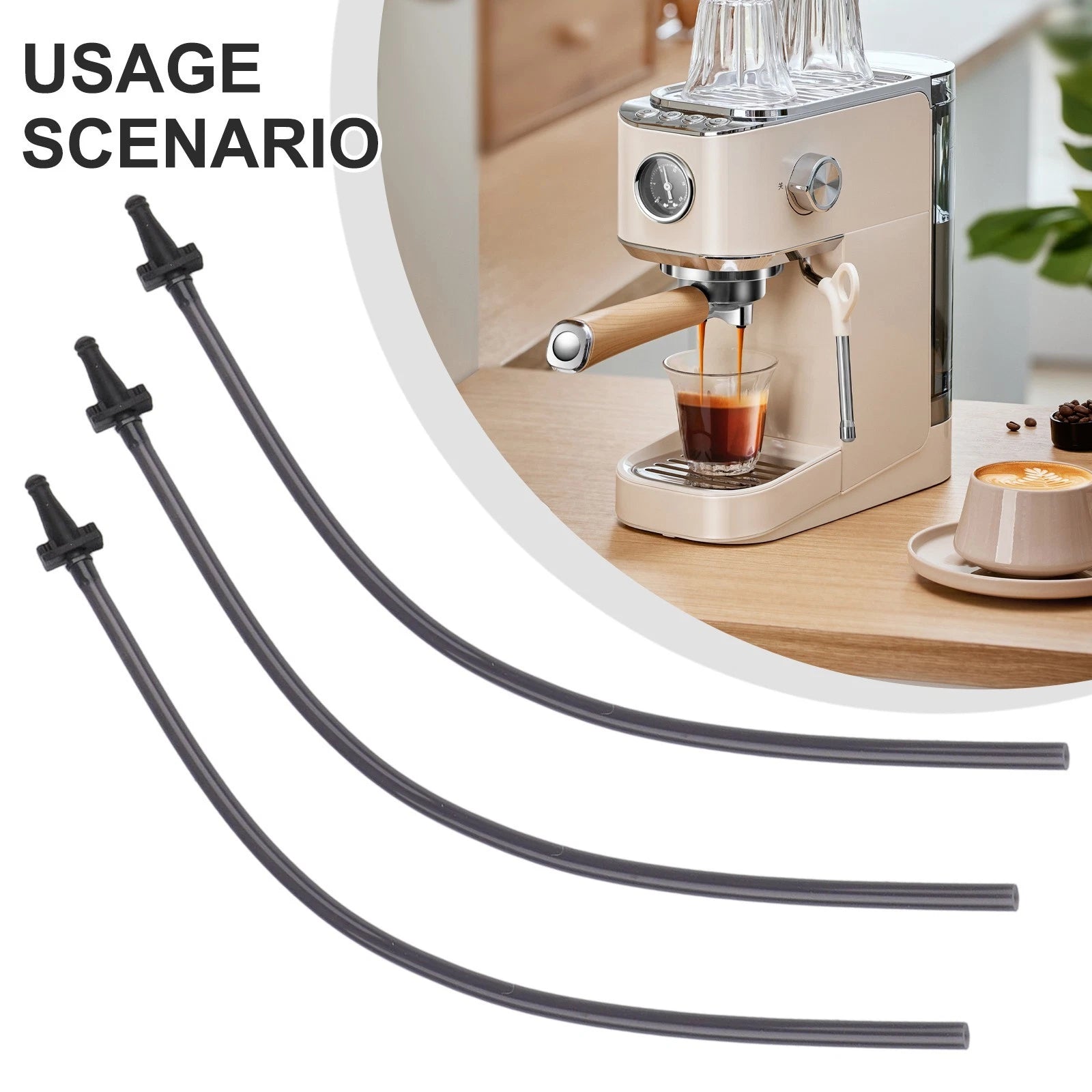 Replacement Hose With 3 Connectors For Siemens Coffee 30cm Long