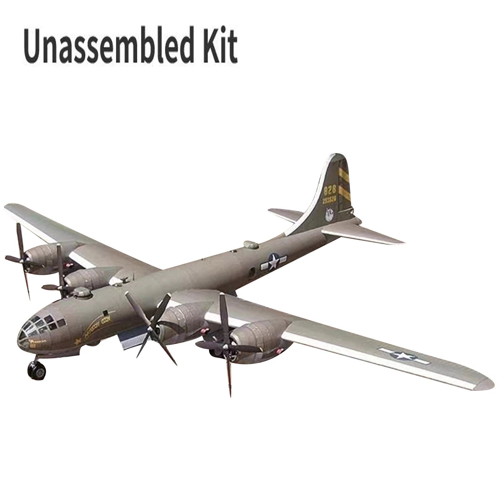 1:47 B-29 Superfortress Bomber Paper Military Aircraft Plane Model