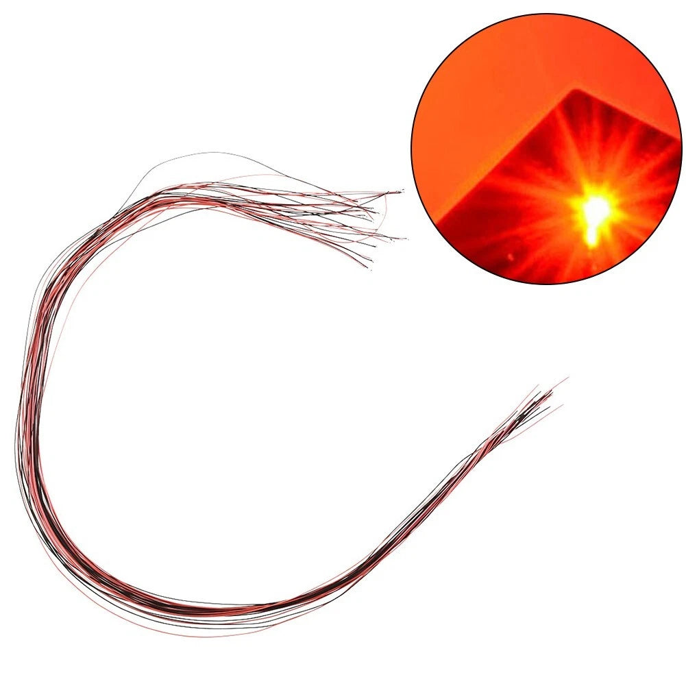 Red Led Lighting Kits With Wires 15 Pack 0402 Size 12V Dc Operated