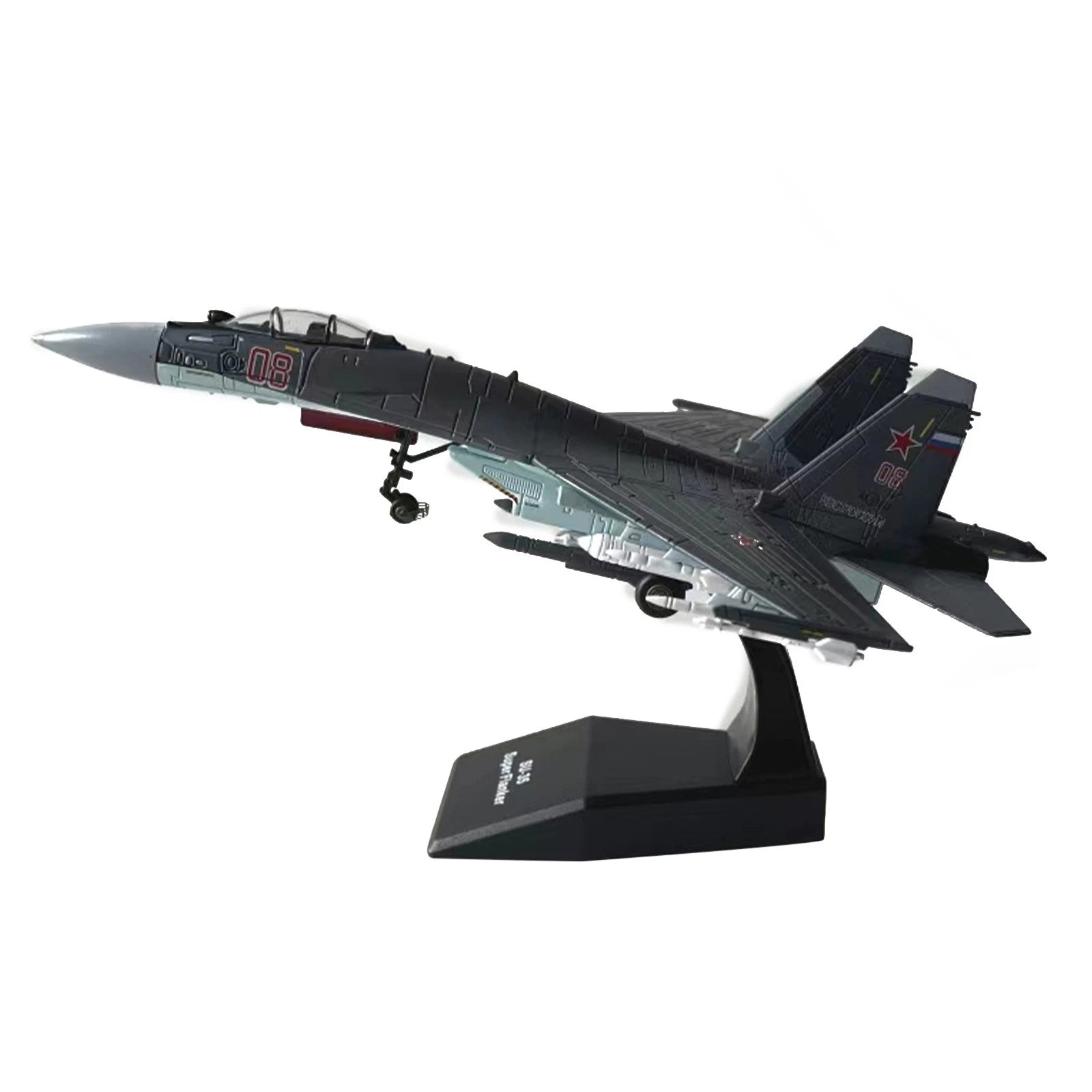 1/100 Gray Metal Su-35 Super Flanker Heavy Aircraft | Built Supply Co
