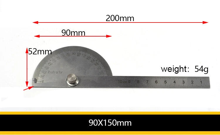 Stainless Steel Rotary Measuring Ruler: 180° | Built Supply Co