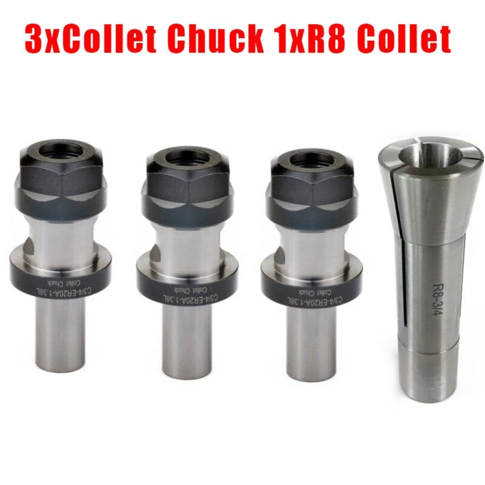 Chuck Kit Carbon Steel Holder Milling For Pull Rod R8 Thread Carpentry