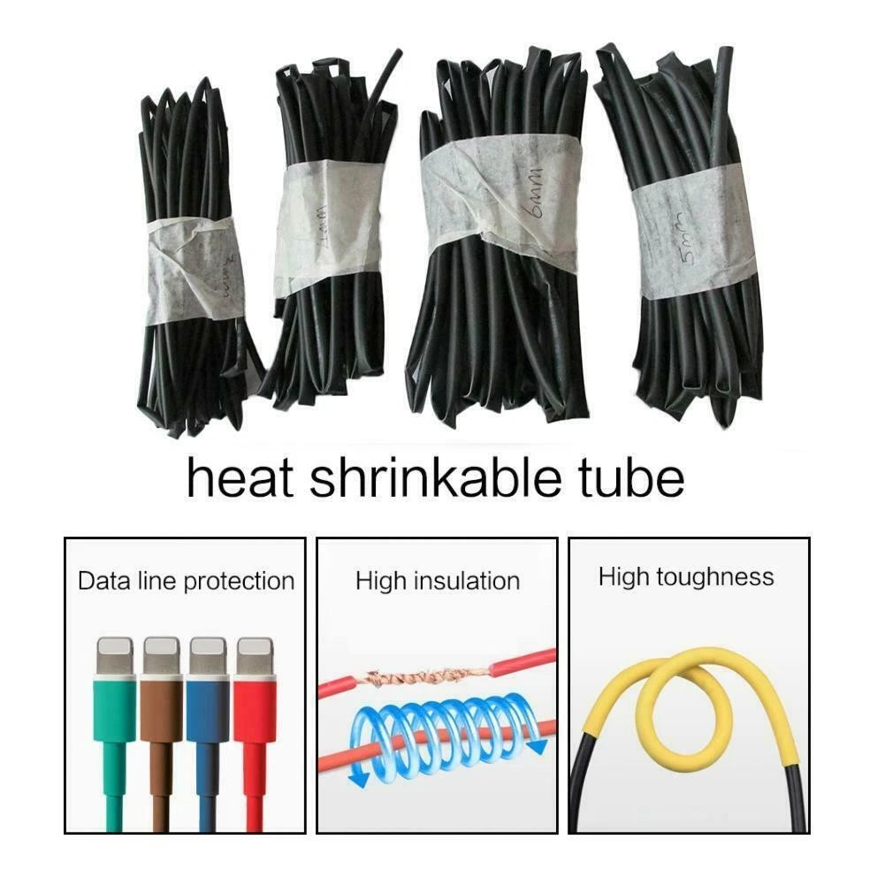 Insulated Sheath Set Heat Shrink Tubing Black Pe Accessories